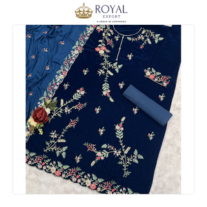 La Mejor Oferta en Lotes al por Mayor: Nuevo Traje Salwar de Diseño Pakistaní con Bordado de Terciopelo para Mujer a Bajo Precio - Product Image 3