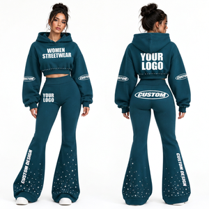 Conjunto Deportivo de Dos Piezas para Mujer, Estampado Waffle, Sudadera con Capucha de Manga Larga, Pantalón Ajustado, Estilo Casual Urbano - Product Image 5