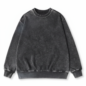 Sweat-shirt en molleton délavé à l'acide, haute qualité, tissu coton 300g, prix abordable, fournisseur OEM, streetwear unisexe - Product Image 1