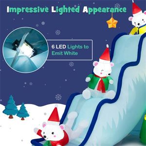 9 Feet Inflatable Polar Bear Slide Scene Outdoor Holiday Yard Decoration for Christmas Festive Christmas Ornament - Product Image 4