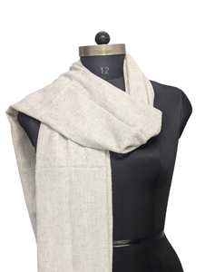 Elite <b>White</b> Herringbone Stole, 28x80 Inch Handmade Wool Acrylic Scarf, Best Comfortable Winter Fiber <b>Wrap</b> Shawl for Women - Product Image 3
