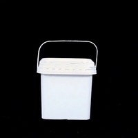 Kontainer Penyimpanan Plastik Persegi 4 Liter, Kotak Penyimpanan Makanan Tahan Lama, Wadah Kemasan Plastik yang Dapat Digunakan Kembali untuk Rumah & Industri