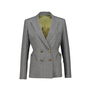 Blazer à carreaux ajusté pour homme printemps-automne 2026, croisé, décontracté, style universitaire, personnalisable OEM ODM, prêt à expédier - Product Image 1