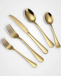 Ensemble de couverts de luxe en acier inoxydable poli miroir, durable, pour dîner, couteau, cuillère, fourchette, vente en gros pour fêtes - Product Image 2