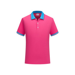 Polo de Algodón Gris para Hombre, Manga Corta, Color Sólido, Transpirable, Informal, Tejido de Punto, Corte Regular, Cuello con Ribete Azul - Product Image 6