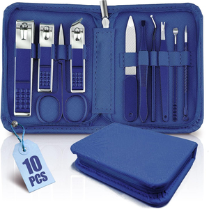 Luxury Leather <b>Case</b> Professional Stainless Steel Manicure and Pedicure Set Wholesale Portable Personal Beauty Care Kit - Product Image 1