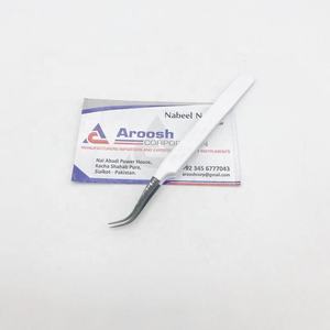 Venta al por mayor profesional de acero inoxidable J Curve pinzas de agarre de pestañas logotipo personalizado blanco polvo recubierto negro sólido extensiones de pestañas - Product Image 4