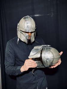 Casco de Cazador de Recompensas Mandaloriano de Star Wars, Casco de Acero de Ciencia Ficción para Cosplay, Casco Medieval de Guerrero, Armadura Hecha a Mano - Product Image 5