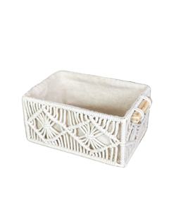 Panier organisateur en macramé Couleur et taille personnalisées Idéal pour la décoration intérieure et économiser de l'espace depuis l'Inde - Product Image 1