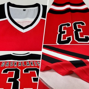 Maillots de hockey sur glace réversibles imprimés noir/blanc 2025 en polyester/coton, dernière collection, pour domicile/extérieur, avec logo d'équipe personnalisé, respirants, vente en gros - Product Image 6