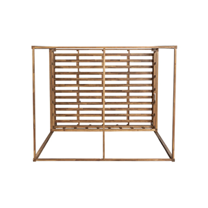 Sofá Cama con Toldo de Madera de Teca para Exteriores con Cortina y Cojines, Cama de Jardín de Lujo, Muebles de Patio - Product Image 5