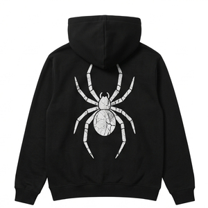 เสื้อฮู้ดดี้ผ้าฟลีซหนานุ่ม คอตตอน ยูนิเซ็กส์ ทรงปกติ สไตล์วินเทจ ล้างสีแบบวินเทจ พิมพ์ลายกราฟิกไล่เฉดสี เป็นมิตรต่อสิ่งแวดล้อม รับผลิตแบบสั่งทำพิเศษ (Custom Private Label) - Product Image 2