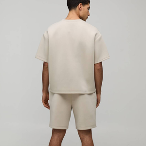 เสื้อยืดผู้ชายทรงปกติ ผ้าฝ้าย 100% แบบสวม ลายเรียบ สไตล์สตรีทแวร์ ลายนูน ไซส์ใหญ่ เสื้อฤดูร้อน - Product Image 3