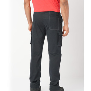 New Straight Fit Midweight Canvas Workwear StyleLatest Design Oem Material Men's <b>black</b> Cargo <b>Pants</b> zipper Fly - Product Image 3
