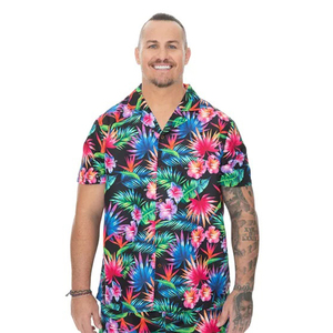 Camisa Hawaiana de Playa para Hombre, Verano 2026, SHH, de Alta Calidad y Cómoda, con Estampado de Palmeras, Manga Corta - Product Image 2