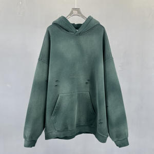 Sudadera con capucha desgastada personalizada con lavado ácido para hombres Sudadera con capucha y Sudadera con capucha French Terry de lavado ácido pesado Fabricante - Product Image 1