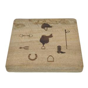 Tabla de Cortar de Madera Maciza con Diseños Personalizados, Tabla de Cortar Vegetales de Madera de Mango, Antideslizante para Encimera de Cocina - Product Image 5