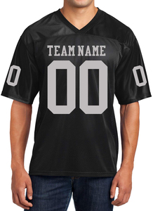 Maillots de football américain sublimés personnalisés pour hommes, t-shirts courts, numéros personnalisés, graphiques en strass, t-shirts pour hommes à col en V. - Product Image 3