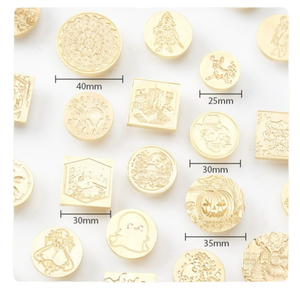 Оптовая продажа, Рождественская серия, 2,5 см, латунный штамп для запечатывания, для конвертов, приглашения, подарки и украшения - Product Image 3