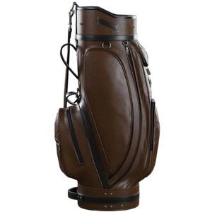 Polyester Golf <b>Bag</b> Brown Solid Color Multi-functional <b>Zip</b> Closure Carry Club <b>Bag</b> <b>Large</b> Capacity Lightweight for Adults - Product Image 1