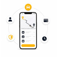 Kit de sécurité complet pour taxi à LED avec vérification du siège et application de notification administrative, dispositif intelligent de sécurité pour le partage de conduite