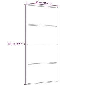 ประตูบานเลื่อนอลูมิเนียมสีดำ35.4 "x 80.7" พร้อมกระจก esg - Product Image 5