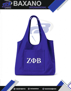 Sac fourre-tout en toile pour femme Zeta Phi Beta ZPB avec lettres grecques ZPB, design de logo personnalisé, compartiment pour ordinateur portable - Product Image 5