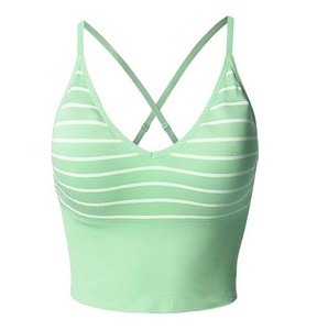 Strappy Racerback Sports Bra for Women Padded Wireless Workout Bra Breathable Gym Fitness Crop <b>Top</b> USA Europe Market Trend 2026 - Product Image 3