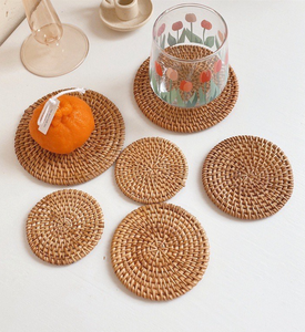 Handwoven Natural Rattan Serving Tray - Round <b>Wicker</b> <b>Plate</b> Eco-friendly Decorative <b>Wall</b> Hanging Baskets for Boho Home Decor - Product Image 5