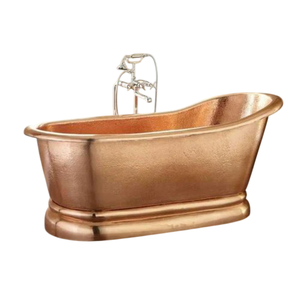 Bañera de Estilo Europeo, Lujosa, Negra, de Metal Pulido, Ovalada, Hecha a Mano, Diseño Moderno - Product Image 2