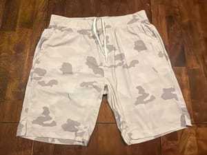 <b>Men's</b> Mid Waist <b>Camo</b> Graphic Print Front Logo Workout Cargo Athletic Casual Cool Basketball Drawstring French Terry <b>Shorts</b> - Product Image 5