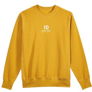 เสื้อสเวตเชิ้ตคอกลมคลาสสิกสำหรับผู้ชาย สีมัสตาร์ด ผ้าฝ้ายพรีเมียม แขนยาว สวมใส่สบาย เหมาะสำหรับทุกวัน สไตล์สตรีทแวร์ - Product Image 1