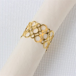 Western Style Napkin <b>Ring</b> Metal Napkin <b>Holder</b> for Dining Table Wedding Hotel Banquet Table Setting Wholesale - Product Image 5