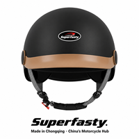 Nouveau casque de moto ouvert Super Rapide en ABS Modèle X6 avec fermeture rapide, option visière et calotte, taille ajustable, toutes saisons