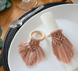 Anillos para servilletas estilo boho / macramé - anillo para servilleta - Product Image 1