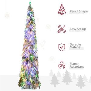 Albero di Natale di 2,1 m con Luci, Decorazione Festiva per Celebrazioni Natalizie - Product Image 2