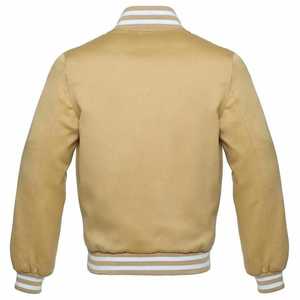 Blouson universitaire unisexe d'hiver 100 % laine à capuche respirant séchage rapide broderie col montant patchwork fermeture éclair avant et arrière - Product Image 2