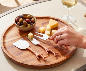 Ensemble de couteaux à fromage rétro en métal avec manches en forme de branche, durables, compatibles lave-vaisselle, pour les fêtes, les hôtels et la cuisine - Product Image 5