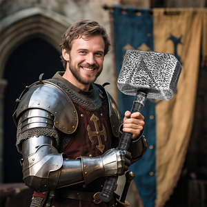 Marteau Thor en acier durable avec poignée texturée antidérapante, couleur et taille personnalisables, garantie de 3 ans - Design unique, accessoire d'extérieur - Product Image 6