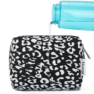Small Cheetah Print Cosmetic Bag with Zipper <b>Cute</b> Travel Makeup Pouch with Compartments Mini <b>Purse</b> Accessory - Product Image 4