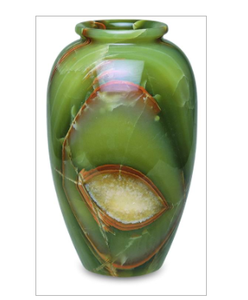 Vase à fleurs en onyx vert, 12 pouces de haut, fait main, décoration en cristal naturel, art minéral poli, accent décoratif pour la maison, cadeau - Product Image 4