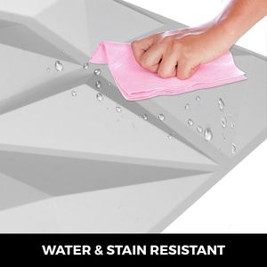 Lot de 13 panneaux muraux 3D en PVC blanc diamant, 19,7 x 19,7 pouces, pour décoration murale intérieure, carreaux muraux 3D texturés, 32 pieds carrés - Product Image 3