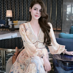 Vestidos de princesa con flores para mujer, cintura natural, ajuste ceñido, sin tirantes, de gasa, casuales, lavables, precio de fábrica, personalizados - Product Image 4