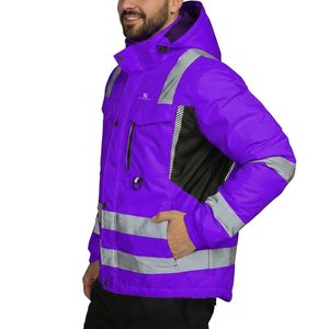 Chaqueta de Seguridad Impermeable con Logotipo Personalizado, Ropa de Trabajo Reflectante de Alta Visibilidad, Chaqueta de Invierno Cálida para Construcción y Seguridad 2026 - Product Image 5