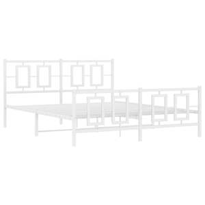 โครงเตียงเหล็กเคลือบสีขาวรูปทรงสี่เหลี่ยมผืนผ้า - Product Image 2