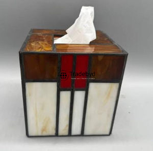 Elegante Caja para Pañuelos y Soporte de Diseño Personalizado con Incrustaciones de Hueso, Hecho a Mano, Ecológico, Decoración de Lujo para el Hogar, Tradebyd - Product Image 3