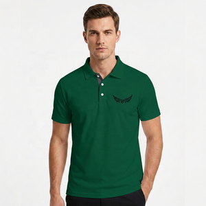 Polo en coton blanc pour homme, manches courtes, coupe classique, couleur unie, style décontracté, tissu tricoté - Product Image 3