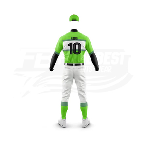 Maillot de baseball personnalisé pour homme, manches courtes, impression sublimée, polyester anti-humidité, uniforme adulte, coupe régulière, numéros d'équipe - Product Image 3