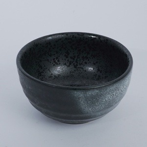 Dark Black Speckled <b>Small</b> Ceramic Bowl with Reactive Glaze Japandi Design <b>Microwave</b> Safe & Lead Free for Restaurant Tableware - Product Image 1
