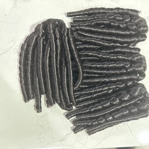 Prix de gros, cheveux naturels bouclés, donneur unique, extensions de cheveux vierges humains, pointe plate, double trame, vague profonde, cheveux crépus bouclés - Product Image 6